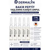 DERMALYN 5 Adet Bakır Peptit Yaşlanma Karşıtı Sıkılaştırıcı Kolajen Destekleyici Ampul Serum Dermaroller