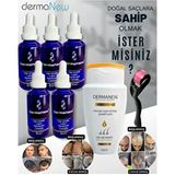 DermaNew Hair Dermanew 5 Adet 50 Ml Dökülme Karşıtı Saç Gürleştirici Serum Ve Şampuan Roller Hediyeli