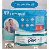 Dermaped Tanışma Paketi Belbantlı Hasta Bezi Large 30 Adet + Pine Perine Havlu 50 Yaprak