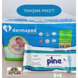 Dermaped Tanışma Paketi Belbantlı Hasta Bezi Medium 30 Adet + Pine Perine Havlu 50 Yaprak