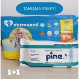 Dermaped Tanışma Paketi Belbantlı Hasta Bezi Small 30 Adet + Pine Perine Havlu 50 Yaprak