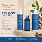 DermAura Saç Onarım Seti | Keratin Saç Bakım Sütü + Saç Bakım Yağı + Onarıcı Saç Bakım Kremi