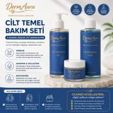 DermAura Temel Cilt Bakım Seti | Niacinamide Yüz Temizleme Jeli + Cilt Sıkılaştırıcı Tonik + Nemlendirici Yüz Kremi