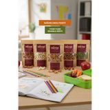 Derme Okul Paketi ( Çiğ Kaju,Çiğ Badem,Çiğ Fındık,Ceviz içi,Kabak çekirdeği ) Granola Hediye