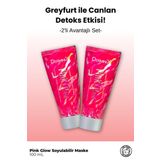 Derminix 2'li Set Pink Glow Greyfurt Özlü Detoks Etkili Soyulabilir Maske