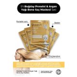 Derminix Buğday Proteini ve Argan Yağı İçeren Besleyici ve Nemlendirici Bone Saç Maskesi Seti 5'li Set