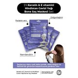 Derminix Keratin ve E vitamini Hindistan Cevizi Yağı Bone Saç Maskesi Seti 5'li Set