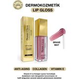 Dermo Clean Dermokozmetik Lıp Gloss Hafif Dolgunlaştırıcı Ruj (Brave Mat) 6 ml - Mocha