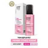 Dermo Clean PINK SUN BLOCK CREAM TON EŞİTLEYİCİ LEKE KARŞITI PEMBE GÜNEŞ KREMİ (SPF 50+) 100 ML