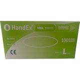 Dermo Golden Handex Pudrasız Şeffaf Eldiven Iı Hijyenik Kaymaz ve Koku Yapmaz Iı Paket İÇINDE100 Adet Mevcut - Beyaz