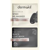 Dermokil 2x7.5 ml Soyulabilir Siyah Kıl Maskesi Gözeneği Temizleyen Cilt Parlatıcı Etki - standart