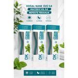 Dermokil Dk Dent Nane Özlü Florürsüz Diş Macunu 3x75 ml Diş Fırçası Hediyeli