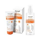 Dermokil E Vitaminli Yüksek Koruyucu SPF50 75 ml Güneş Kremi+Aloe Vera 200 ml Güneş Spreyi
