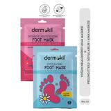 Dermokil Peeling Etkili (Soyulabilir) Ayak Maskesi + Yoğun Nemlendirici Ayak Maskesi 2'Li Set
