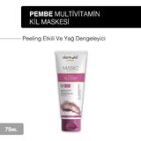 Dermokil Peeling Etkili ve Yağ Dengeleyici Pembe Kil Yüz Maskesi 75 ml