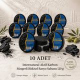 Dermolive Internatural Aktif Karbon Süngerli Bitkisel Banyo Sabunu 10'lu Paket (10 x 120 g)