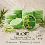Dermolive Internatural Aloe Vera Süngerli Bitkisel Banyo Sabunu 10'lu Paket (10 x 120 g)