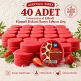 Dermolive Internatural Çilekli Süngerli Bitkisel Banyo Sabunu 40'lı Paket (40 x 120 g)