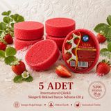 Dermolive Internatural Çilekli Süngerli Bitkisel Banyo Sabunu 5'li Paket (5 x 120 g)