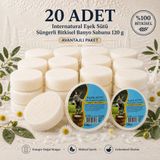 Dermolive Internatural Eşek Sütü Süngerli Bitkisel Banyo Sabunu 20'li Paket (20 x 120 g)