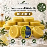 Dermolive Internatural Kükürtlü Süngerli Bitkisel Banyo Sabunu 10'lu Paket (10 x 120 g)