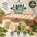 Dermolive Internatural Melisa Süngerli Bitkisel Banyo Sabunu 80'li Koli (80 x 120 g)