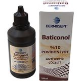 Dermosept Baticonol %10 Povidon İyot Antiseptik Çözelti 100 ml Hijyenik Kullanım İçin