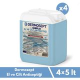 Dermosept Handplus Antibakteriyel El Dezenfektanı 5 lt 4 Adet