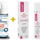 Dermoskin 50 ml Kuru Ciltler İçin Ato Probiyotik Krem+E2quality Diş Beyazlatıcı Köpük
