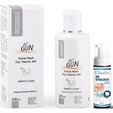 Dermoskin Acgun 200 ml Yüz Yıkama Jeli+E2'Quality E2'quality Diş Beyazlatıcı Köpük