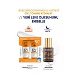Dermoskin Be Bright Pigmentyl SPF50+ 2x75 ml Güneş Kremi+Be Bright Niacinamide 30 ml Complex Serum