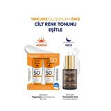 Dermoskin Be Bright Pigmentyl SPF50+ 2x75 ml Güneş Kremi+Be Bright Tranexamic Acid 30 ml Complex Serum