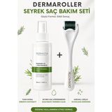 Dermotik 540 Iğneli Titanyum Uçlu Dermaroller 1mm Saç Oluşumuna Yardımcı Biberiye Suyu Seti Besleyici ve Dökülme Karşıtı - Beyaz