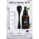 Dermotik Seyrek Saç Sakal Serumu ve 540 Iğneli Dermaroller 1 mm Dezenfektan Seti – Saç Sakal Bakım Aleti