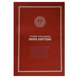 Ders Defteri 10 Dersli Yoklamasız Lise Kırmızı Plastik Kapak