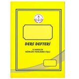 Ders Defteri 8 Derslik Günlük Yoklamalı 200 Sayfa Sert Kapak Sarı