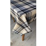 Dertsiz Masa Örtüsü Pötikare Duck Keten 150 x 180 cm (Siyah Ekose)