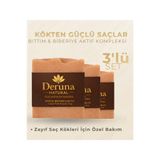 DERUNA NATURAL Bıttım & Biberiye Sabunu 3’lü Set | Dökülme Karşıtı & Kepek Önleyici Saç Bakım - 3x105g