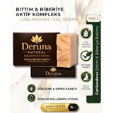 Deruna Natural Bıttım & Biberiye Sabunu | Saç ve Cilt Canlandırıcı & Dökülme Karşıtı | Soğuk Proses 105 G - 3'lü Paket