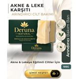 Deruna Natural Çay Ağacı Sabunu | Akne & Leke Karşıtı Arındırıcı Bakım | +5 Doğal Yağlı Formül | 105G. - 2'li Avantaj Paket