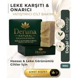 Deruna Natural Kantaron Sabunu - Onarıcı & Leke Karşıtı Bakım - Değerli Yağlar Destekli Özel Seri 105G