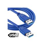 Derwell 0.50Cm Usb 3.0 Erkek Erkek Usb Kablo 50 Cm Usb 3.0 A Tipi Erkek Usb Uzatma Uyumlu Disk Kablosu