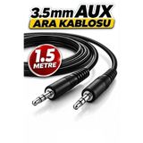 Derwell 1.5 Metre 1.5mt 3.5mm Aux Kablo Erkek To Erkek Bilgisayar Macbook MP3 Araba TV Cep Telefonu Hoparlör Uyumlu
