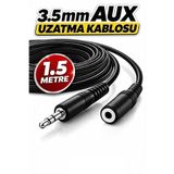 Derwell 1.5 Metre 1.5mt 3.5mm Erkek Kadın Ses Kulaklık Uzatma Kablosu Telefon Tablet Ses Aux Adaptör Jak kablosu