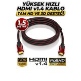 Derwell 1.5 Metre 1.5mt Full HD Örgülü Hdmı Kablo 1080p Hdmı Uyumlu Hdmı Dijital Kablo Tv Bilgisayar Yüksek Hızlı Hd Kablo