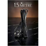 Derwell 1.5 Metre 1.5Mt Teyp Işıldak Fişi C7 Power Güç Kablosu Enerji Kablosu 2 Pinli Power Cord 2-Prong Pin