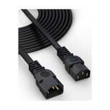Derwell 1.5 Metre Güç Uzatma Kablosu PC Bilgisayar Monitör PDU Sahne Işığı Baskül C13 C14 Elektrik Kablosu