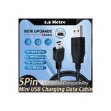 Derwell 1.5 Metre Mini Usb To Usb Data Şarj Kablosu Kamera Mp3 Ps3 Radyo Navigasyon Şarj Kablosu Piramit Uç