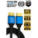 Derwell 1.5 Metre Premium 4K Hdmı Kablosu Hdtv 2.0 1.5Mt Oyuncu Bilgisayarı Playstation Xbox Notebook İçin