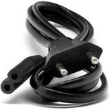 Derwell 1.5 Metre Tv Işıldak Fişi Laptop Radyo Teyp Güç Kablosu 1.5mt Power Kablosu 2 Pinli C7 Elektrik Kablosu Ps4 Ps5 Xbox Tv Için